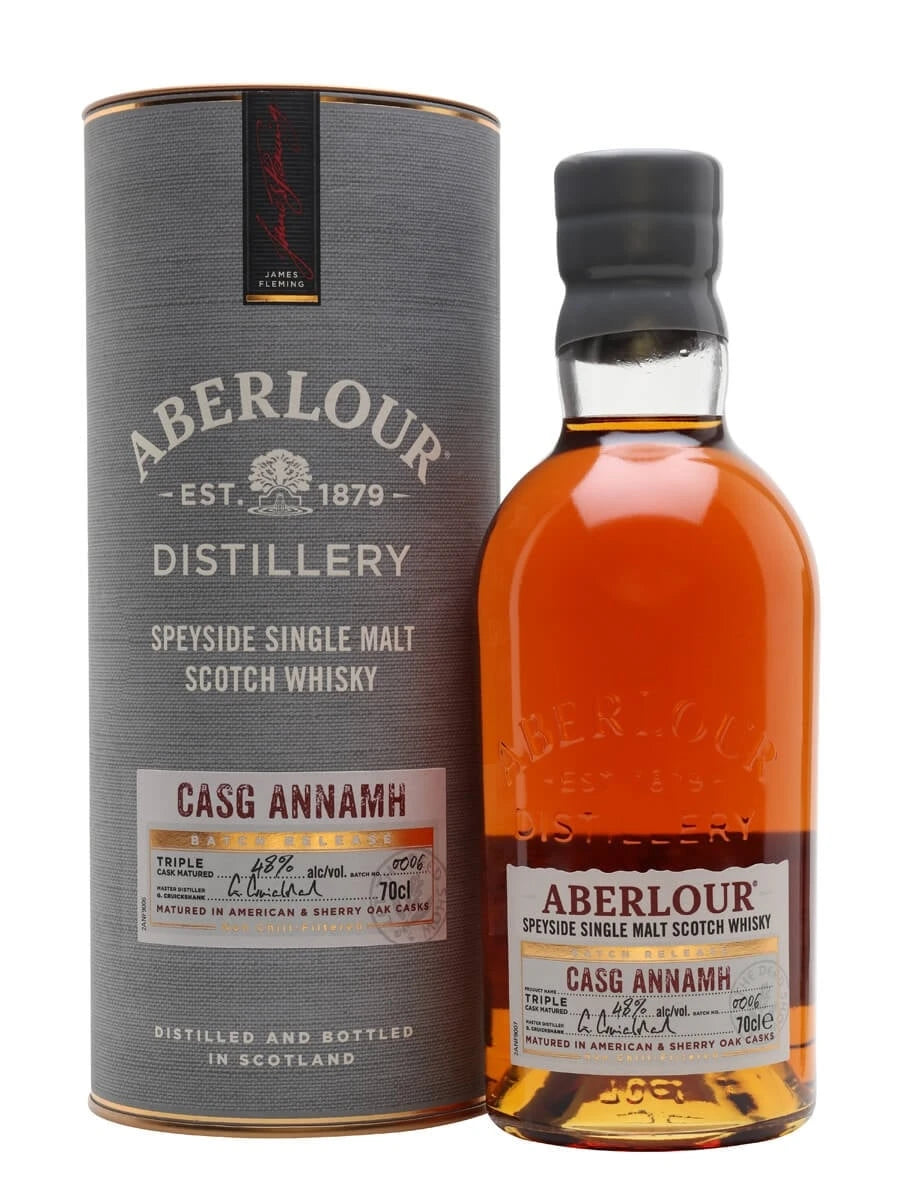 Aberlour Casg Annamh Speyside Single Malt Scotch Whisky 70cl bottle on a white background
