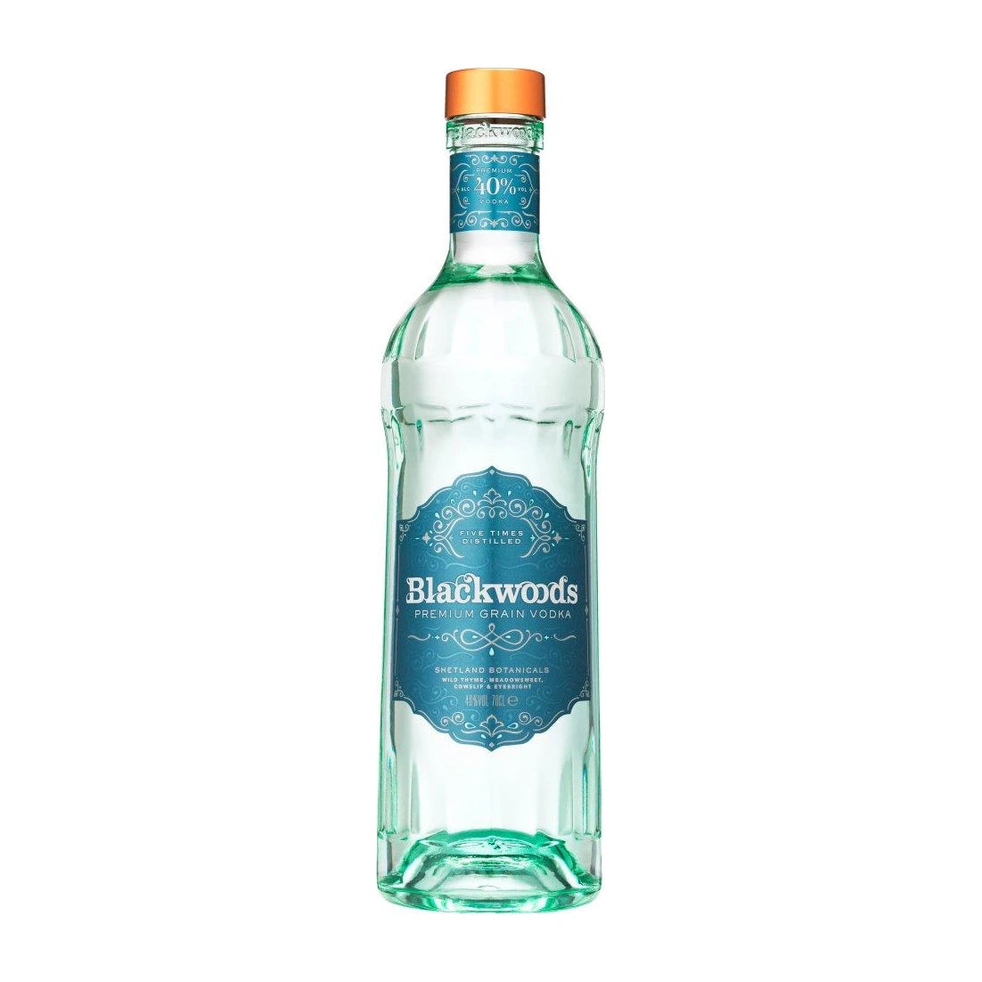 Blackwoods Premium Grain Vodka bottle on white background
