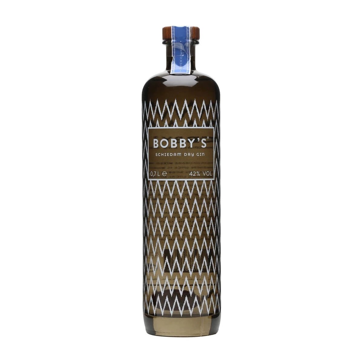 Bobby's Schiedam Dry Gin 70cl bottle on a white background