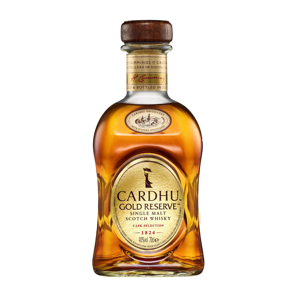 Cardhu Gold Reserve Speyside Single Malt Scotch Whisky 70cl bottle on a white background