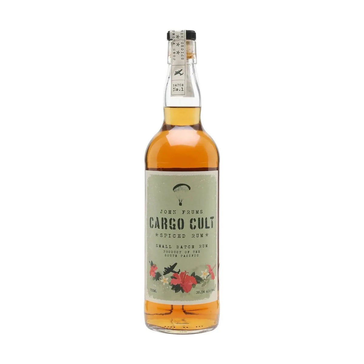 Cargo Cult Spiced Rum 70cl bottle on a white background
