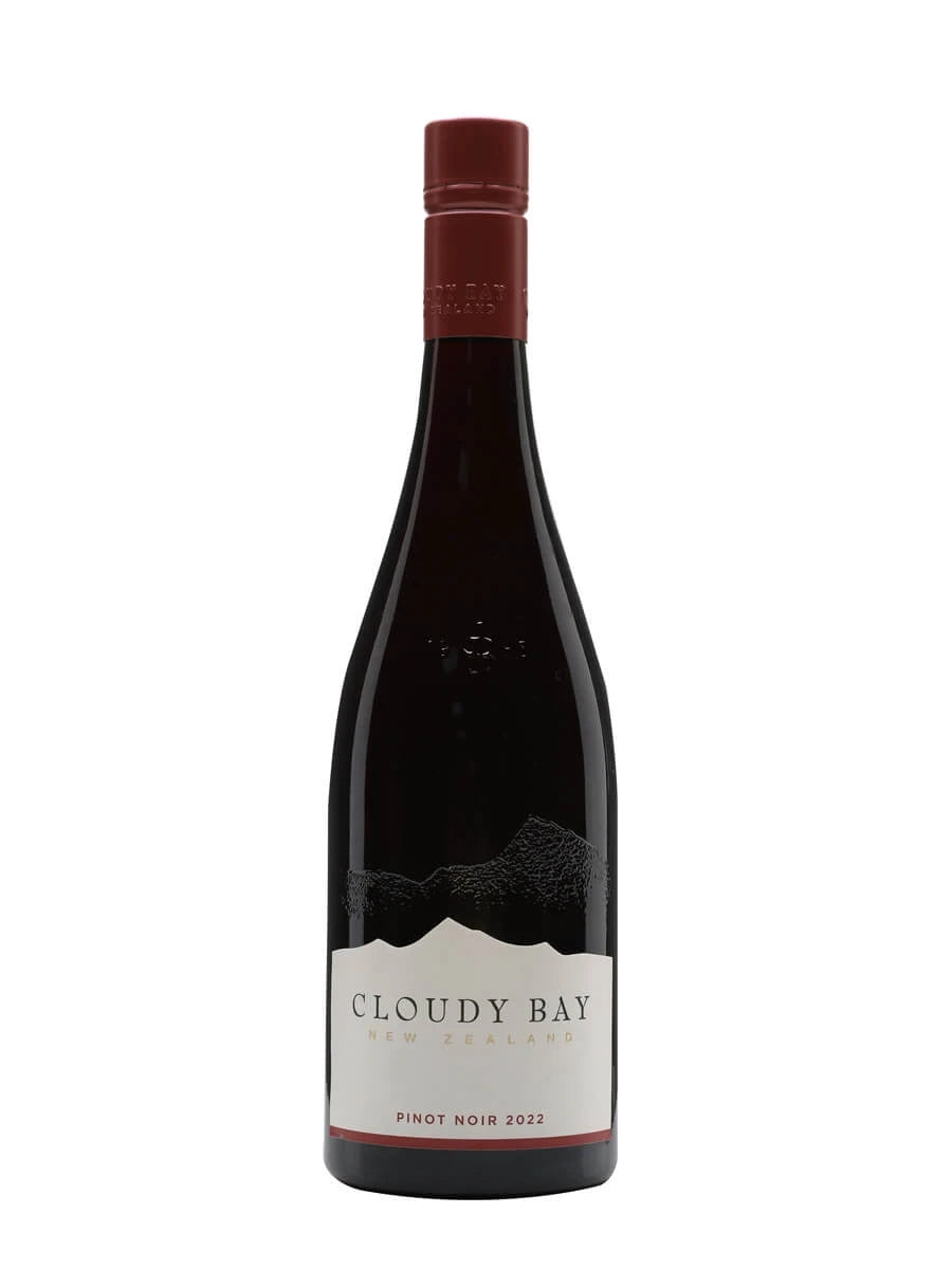 Cloudy Bay Pinot Noir 75cl bottle on a white background