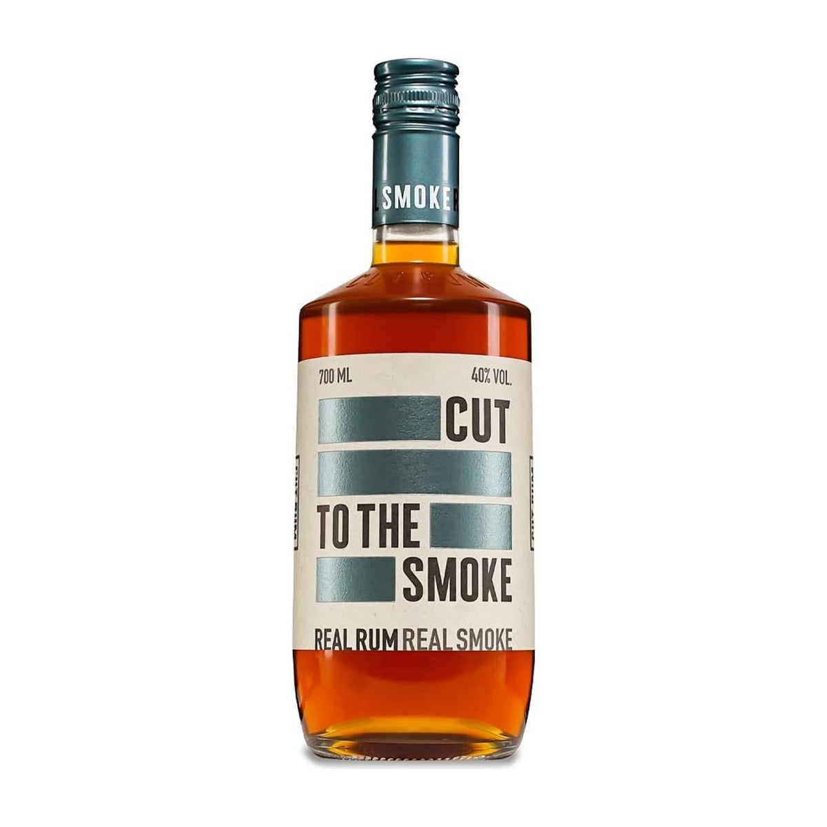 Cut Smoked Rum 70cl bottle on a white background