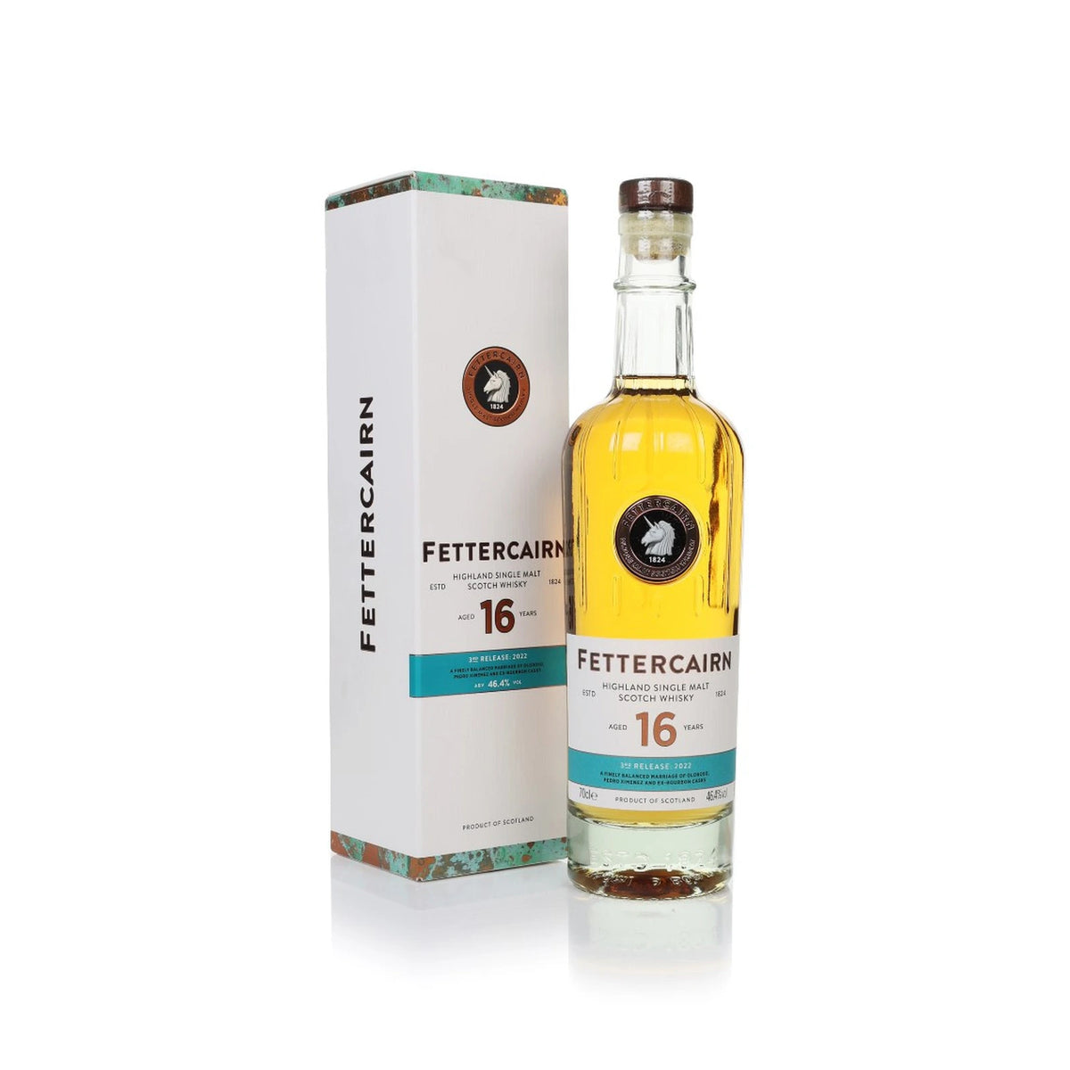 Fettercairn 16 Year Old Highland Single Malt Scotch Whisky bottle and gift box, 70cl, 46.4% ABV