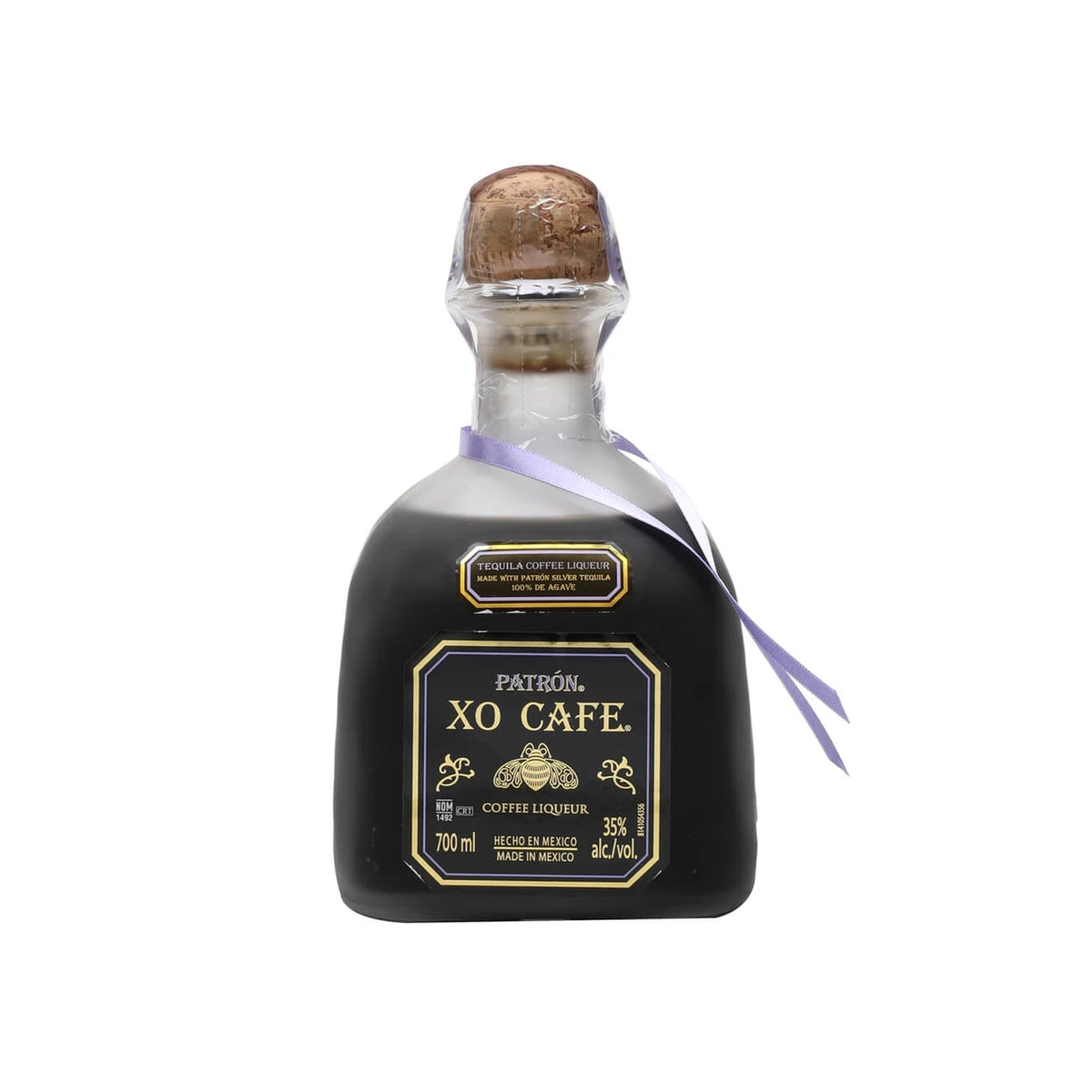 Bottle of Patrón XO Café Coffee Liqueur 70cl on a white background
