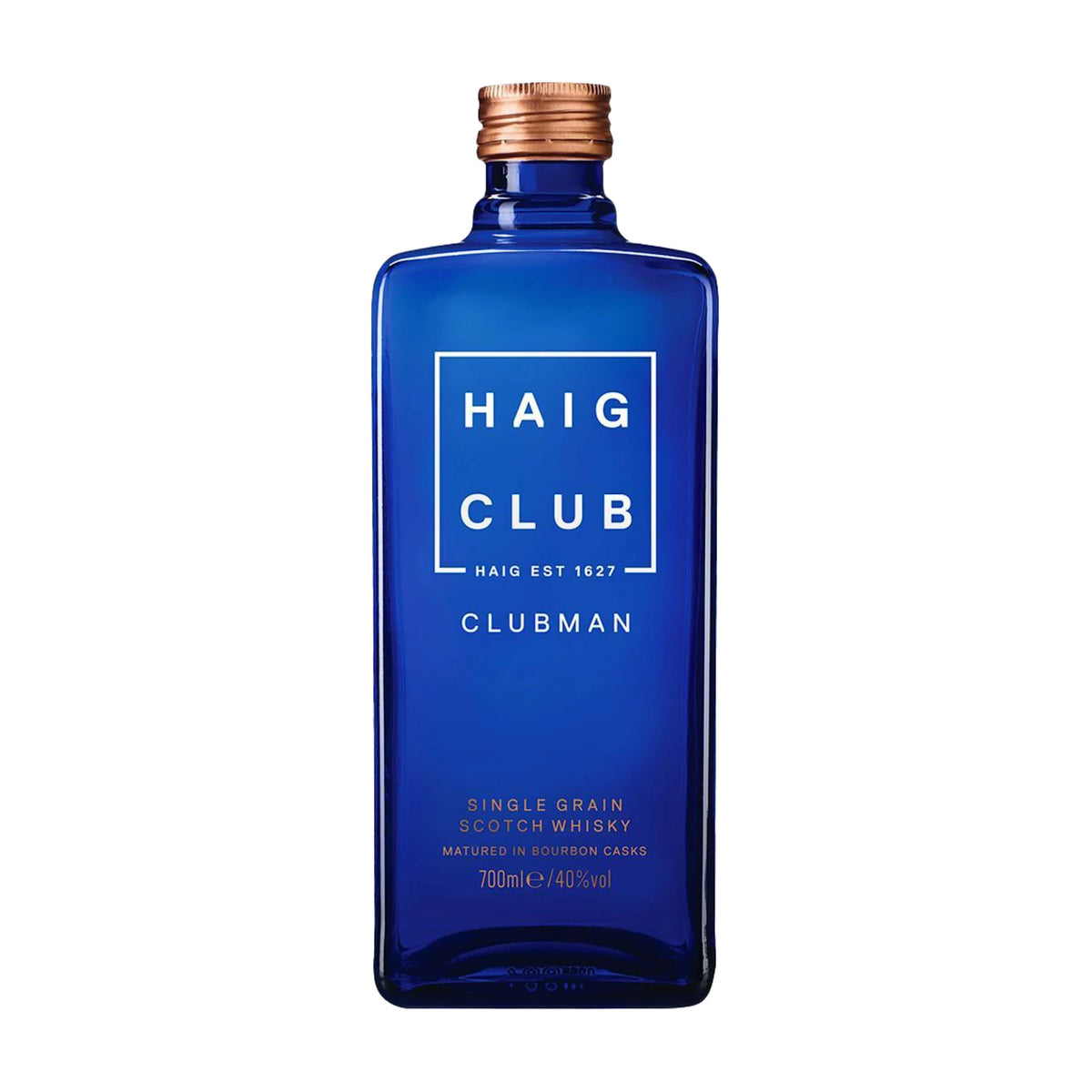 Haig Club Clubman Single Grain Scotch Whisky 70cl bottle on a white background