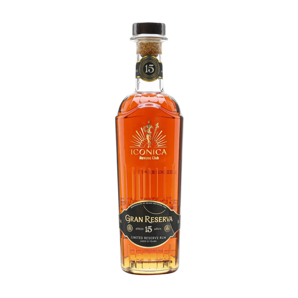 Havana Club 15 Year Old Gran Reserva Rum 70cl bottle on a white background