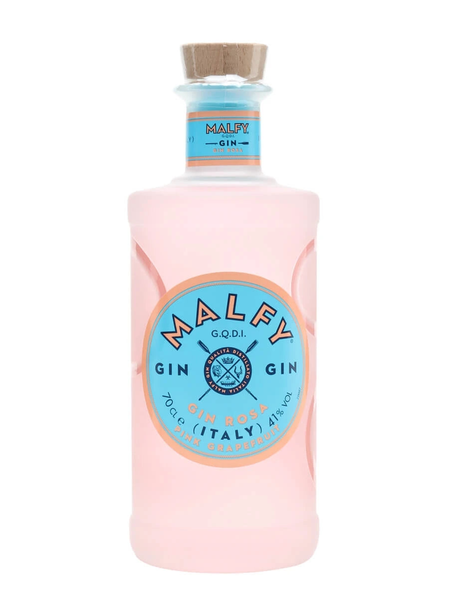 Malfy Gin Rosa Pink Grapefruit Gin 70cl bottle on a white background
