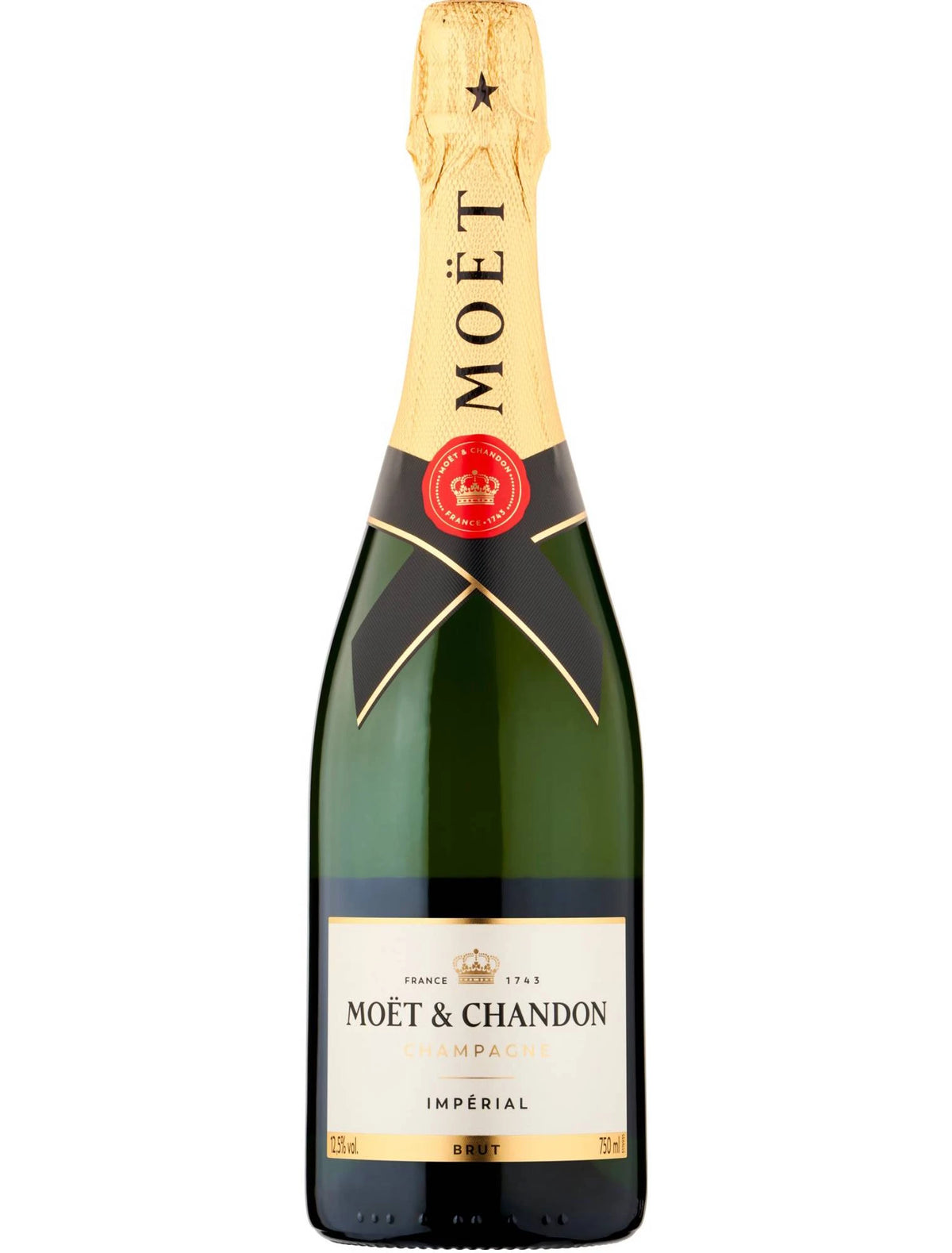 Moët & Chandon Brut Impérial NV Champagne 75cl bottle on a white background