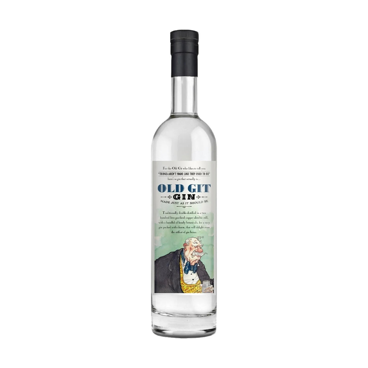 Old Git Gin 50cl bottle on a white background