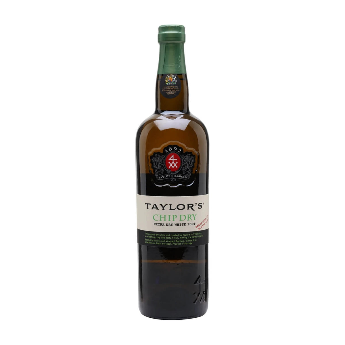 Taylor's Chip Dry White Port 75cl bottle on a white background