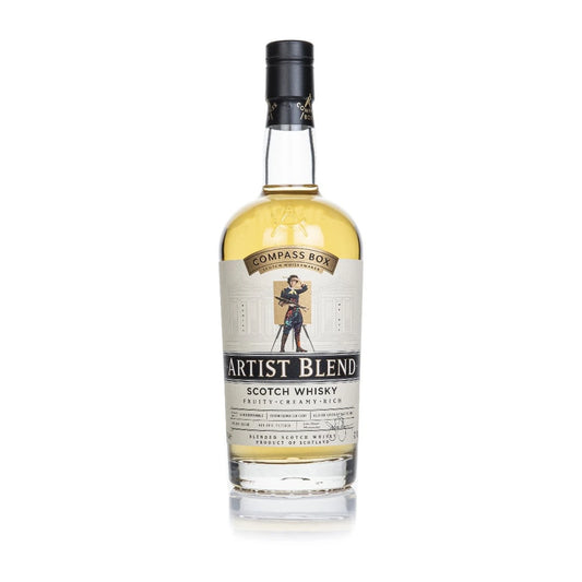Bottle of Compass Box Great King Street Artist's Blend Whisky 70cl on a white background