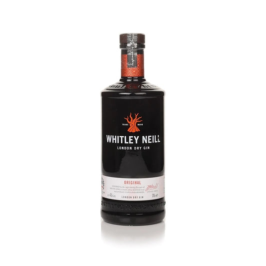 Bottle of Whitley Neill Original London Dry Gin 70cl on a white background