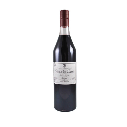 Bottle of Briottet Crème de Cassis de Dijon Liqueur 70cl on a white background