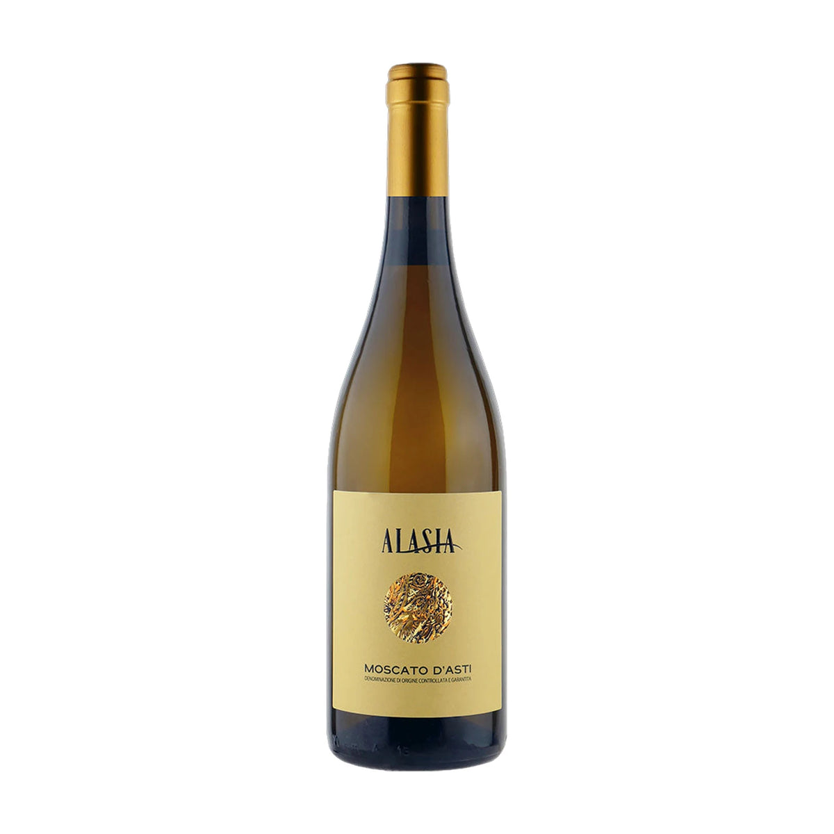 Alasia Moscato d'Asti 75cl bottle on a white background