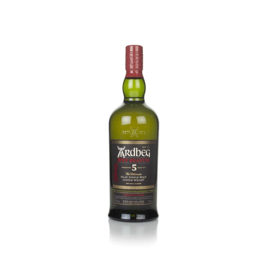 Ardbeg Wee Beastie 5 Year Old Islay Single Malt Scotch Whisky 70cl bottle on a white background