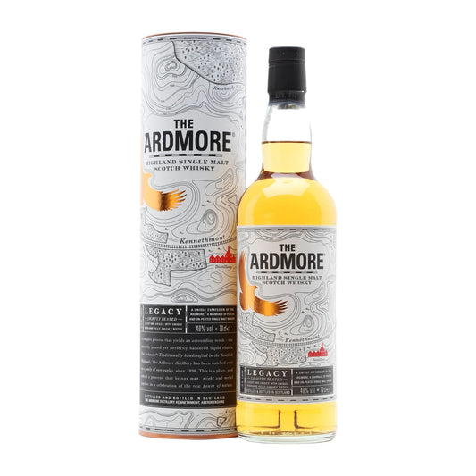 The Ardmore Legacy Highland Single Malt Scotch Whisky 70cl bottle on a white background