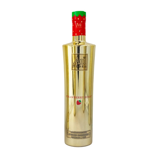 Au Vodka Strawberry Burst bottle on white background