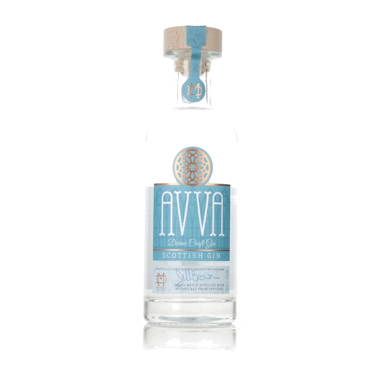 Avva Scottish Gin 70cl bottle on a white background