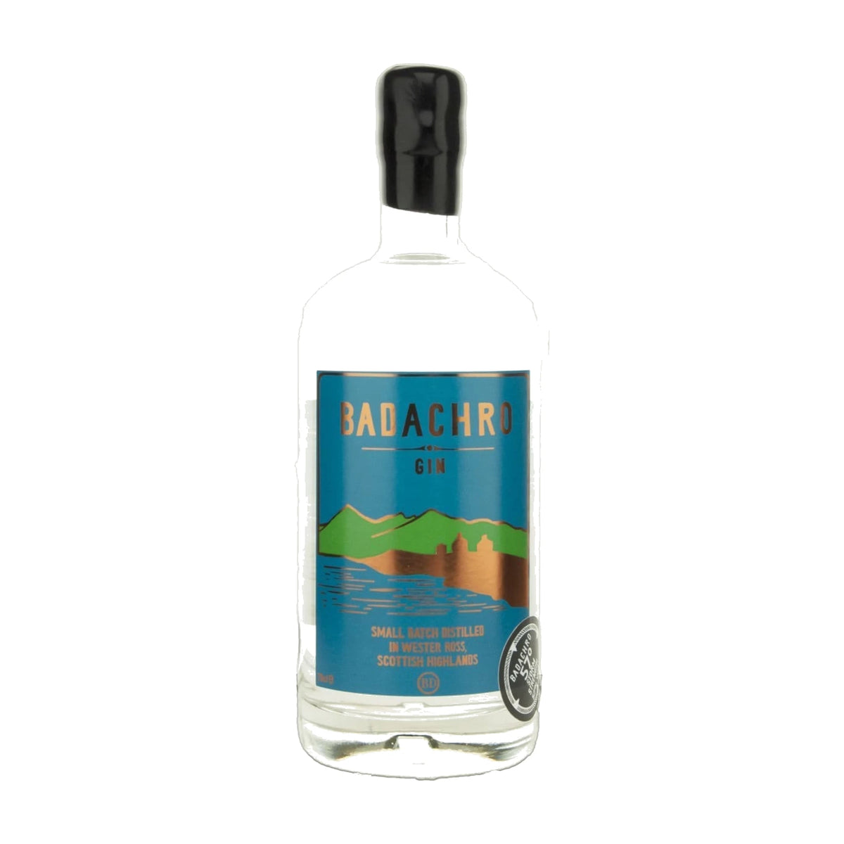 Badachro Storm Strength Gin 70cl bottle on a white background