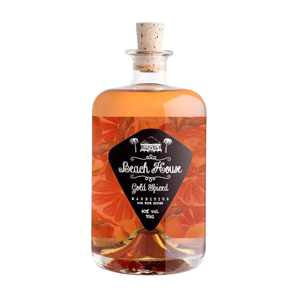 Beach House Gold Spiced Rum 70cl bottle on a white background