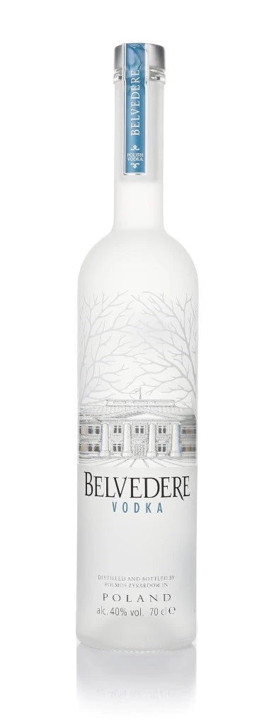 Belvedere Vodka 70cl bottle on a white background
