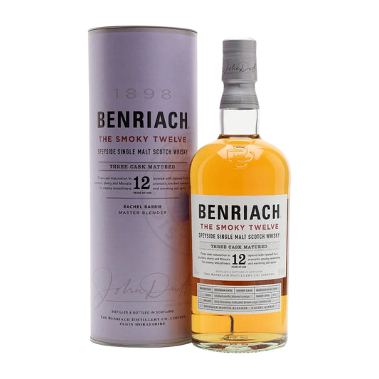 BenRiach The Smoky Twelve 12 Year Old 70cl bottle on a white background