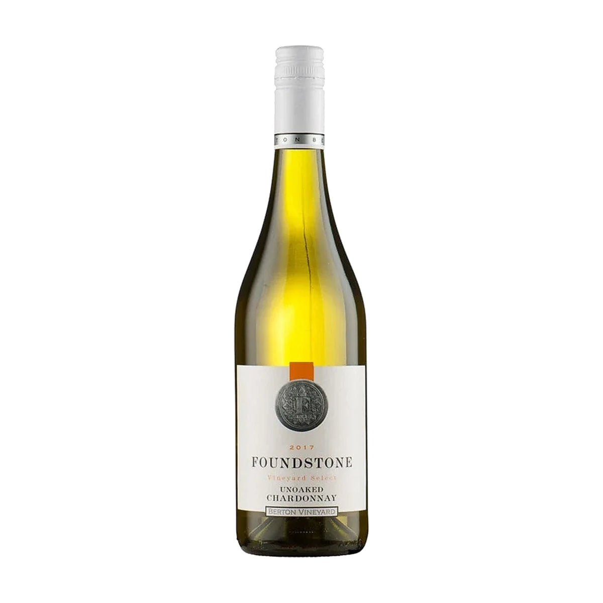 Berton Vineyard Foundstone Unoaked Chardonnay, 75cl bottle on a white background
