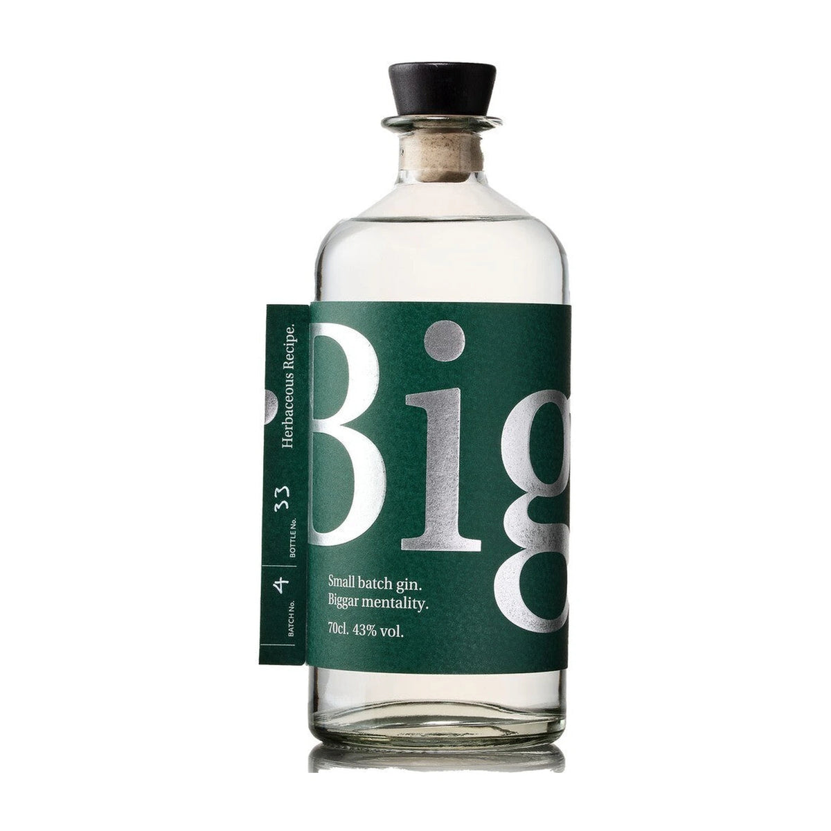 Biggar Herbaceous Gin 70cl bottle on a white background
