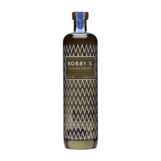 Bobby's Schiedam Dry Gin 70cl bottle on a white background