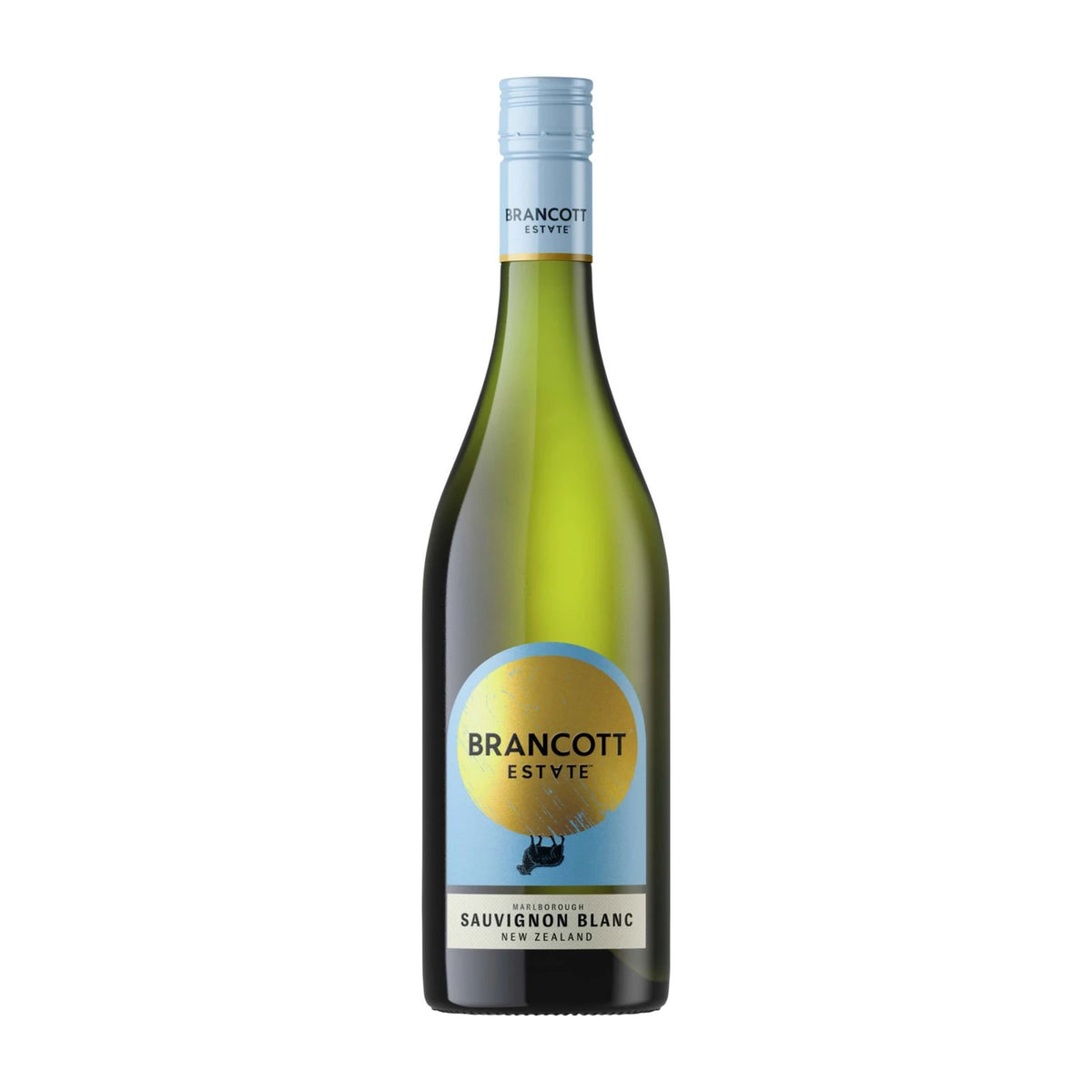Brancott Estate Sauvignon Blanc, Marlborough 75cl bottle on a white background
