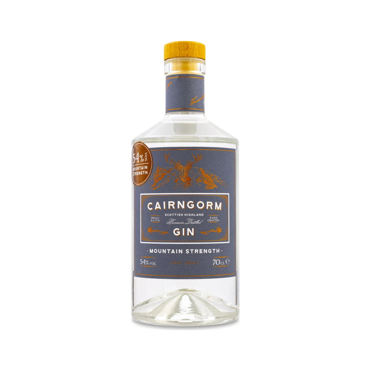 Cairngorm Mountain Strength Gin 70cl bottle on a white background