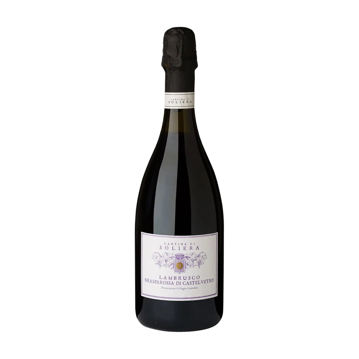 Cantina di Soliera Lambrusco Grasparossa di Castelvetro DOC NV, 75cl bottle on a white background