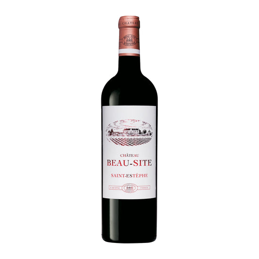 Chateau Beau Site Cru Bourgeois Saint-Estephe 2019 75cl bottle on a white background