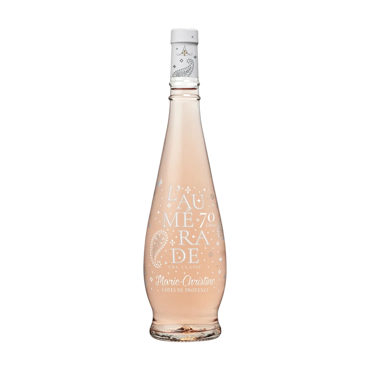 Chateau de l'Aumerade Cuvee Marie-Christine Rose Cru Classe, Cotes de Provence, France, 75cl bottle on a white background