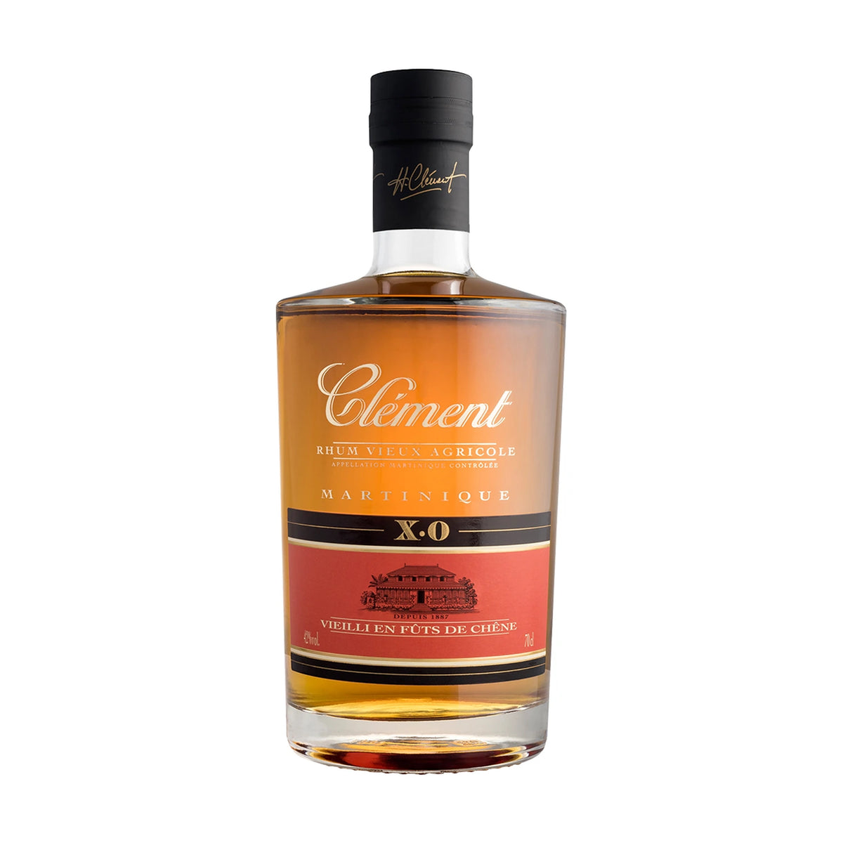 Clément XO Rhum Vieux Agricole 70cl bottle on a white background