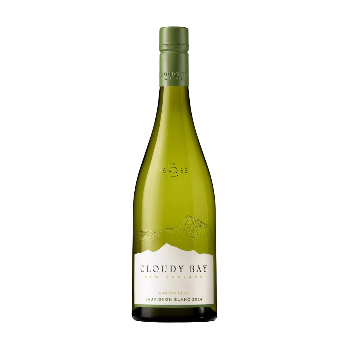 Cloudy Bay Sauvignon Blanc Marlborough New Zealand 75cl bottle on a white background