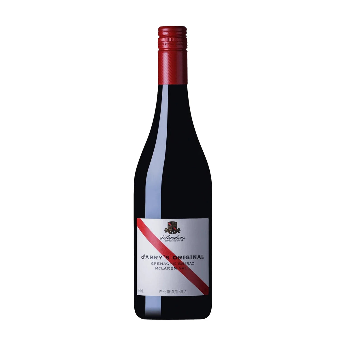 d'Arenberg d'Arry's Original Grenache Shiraz, 75cl bottle on a white background
