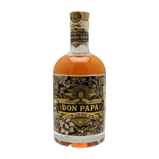 Don Papa Rye Cask Aged Rum 70cl bottle on a white background
