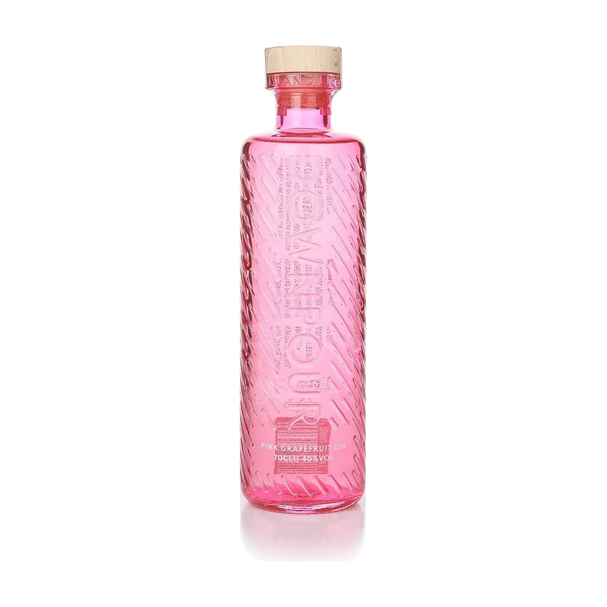 Downpour Pink Grapefruit Gin, 70cl bottle on a white background
