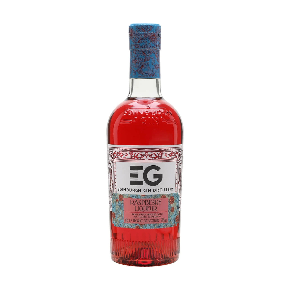 Edinburgh Gin Raspberry Liqueur, 50cl bottle on a white background