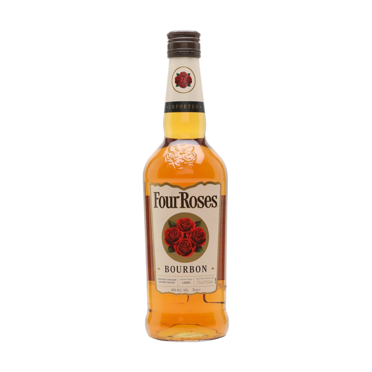 Four Roses Original Kentucky Straight Bourbon Whiskey, 70cl bottle on a white background
