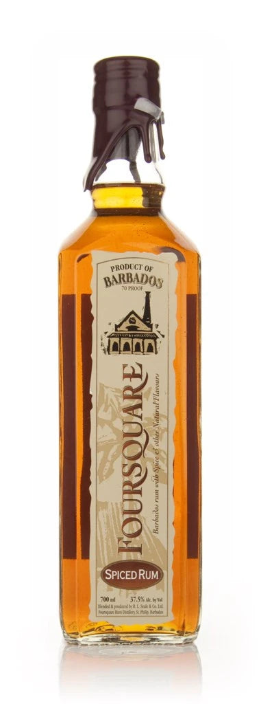 Foursquare Spiced Rum 70cl bottle on a white background