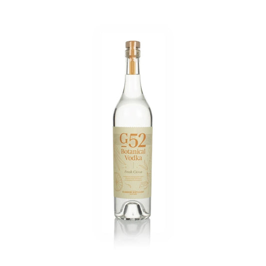 Bottle of G52 Fresh Citrus Botanical Vodka, 70cl, on a white background