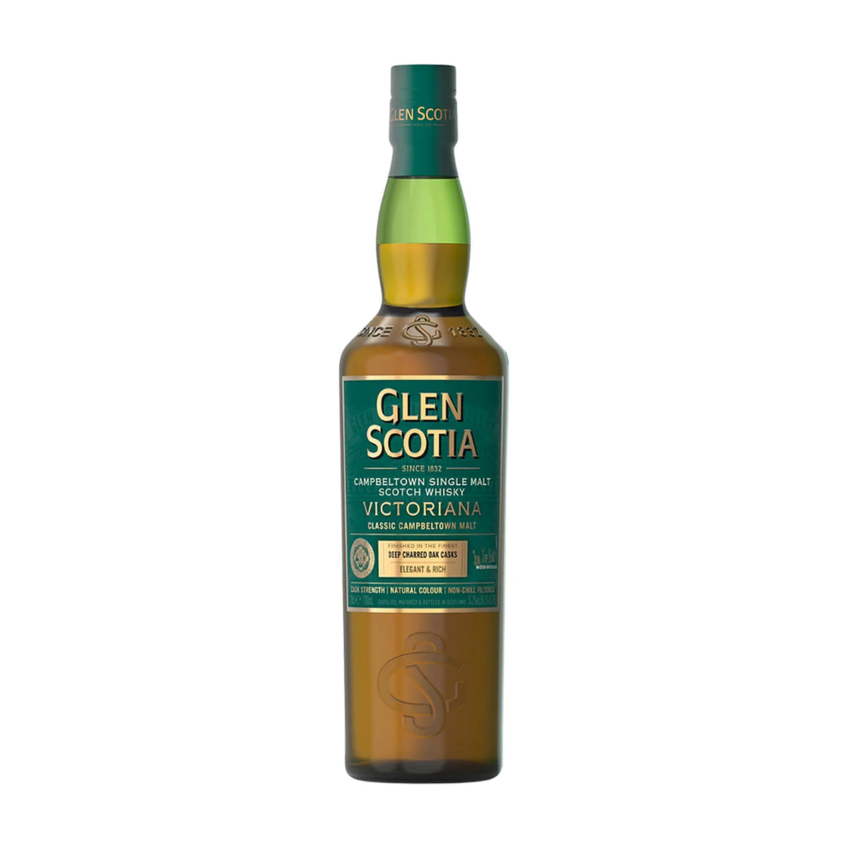 Glen Scotia Victoriana Campbeltown Single Malt Scotch Whisky, 70cl bottle on a white background