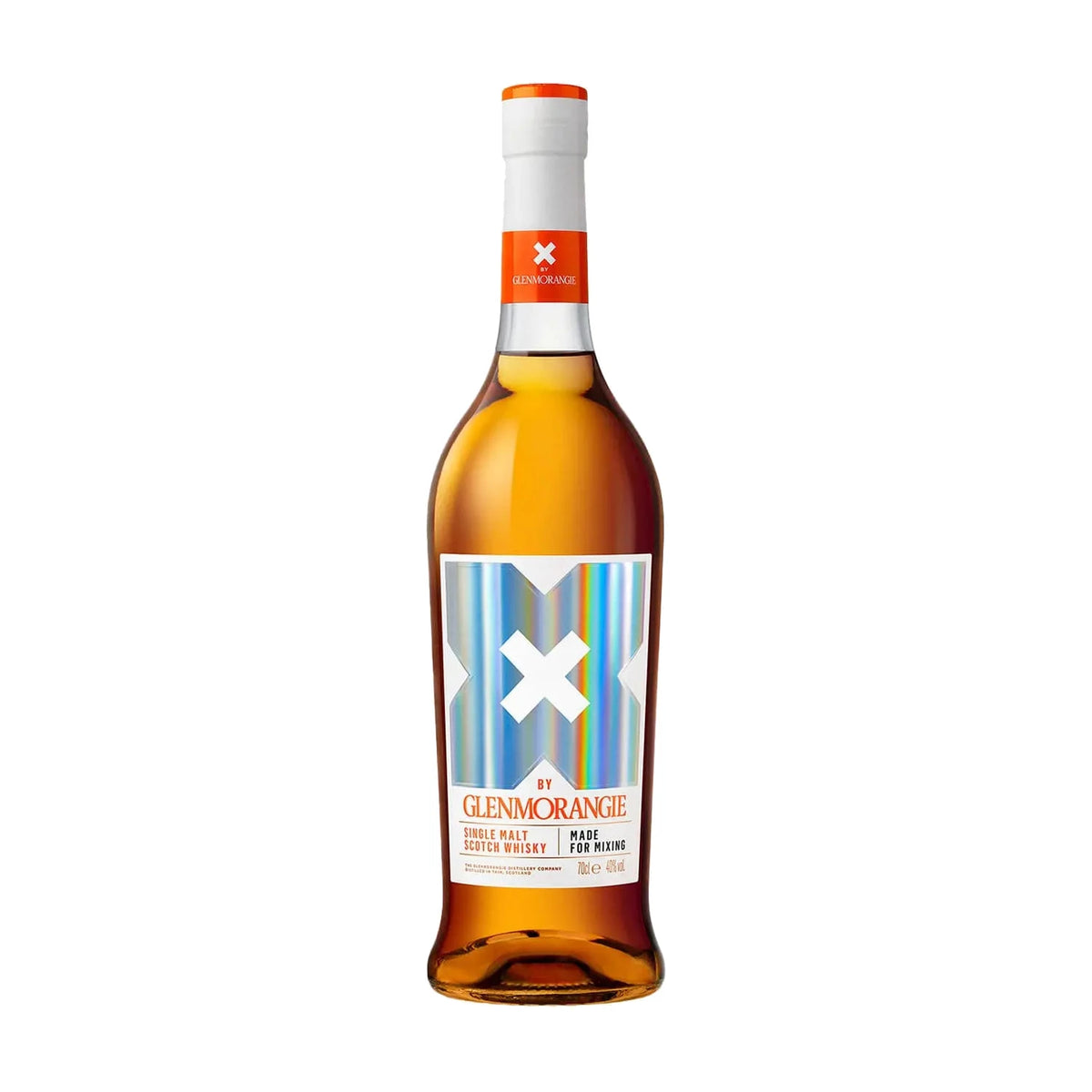 Glenmorangie X Highland Single Malt Scotch Whisky 70cl bottle on a white background