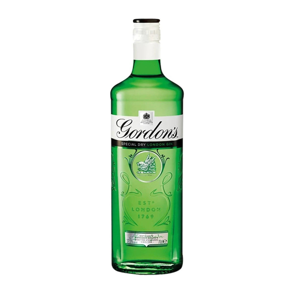 Gordon's London Dry Gin 70cl bottle on a white background