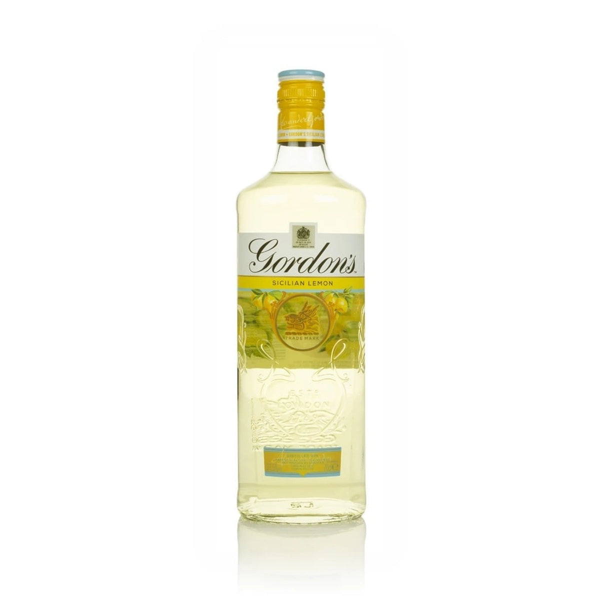 Gordon's Sicilian Lemon Gin 70cl bottle on a white background