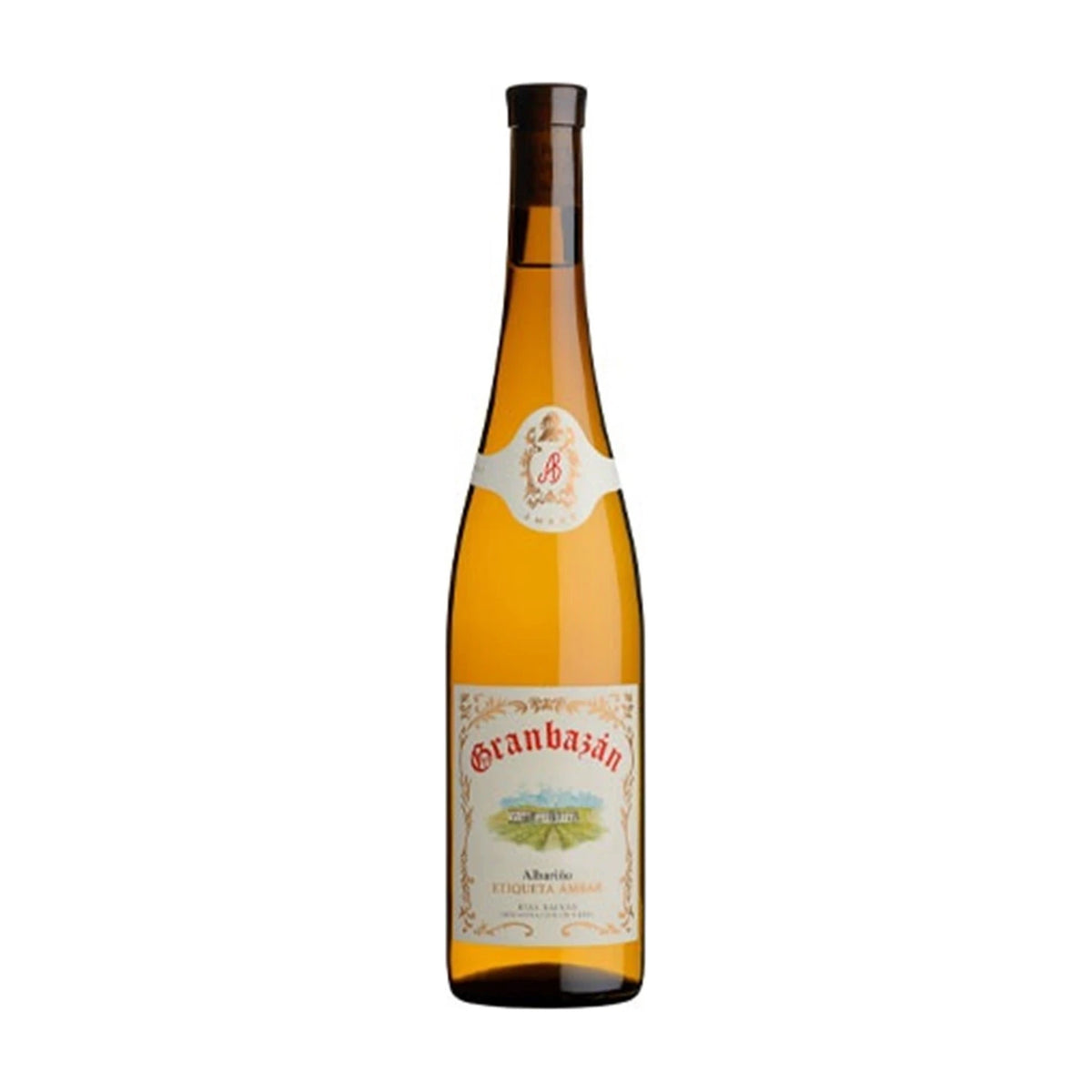 Granbazán Etiqueta Ámbar Albariño 2024 Rías Baixas 75cl bottle on a white background