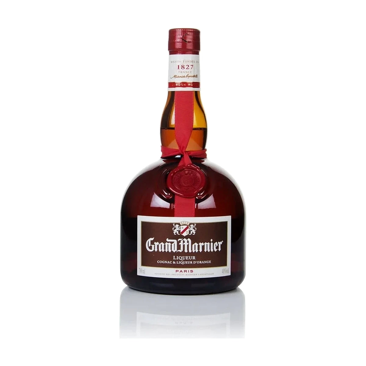 Grand Marnier Cordon Rouge Liqueur, 70cl bottle on a white background